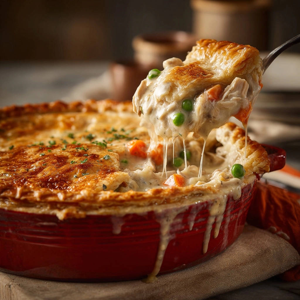 Herzhafter Hähnchen-Topf-Kuchen