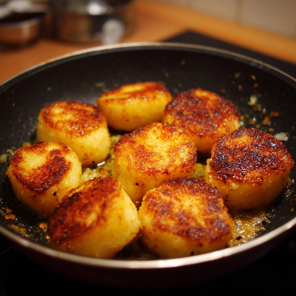 Knusprige Kartoffel-Taler aus der Pfanne