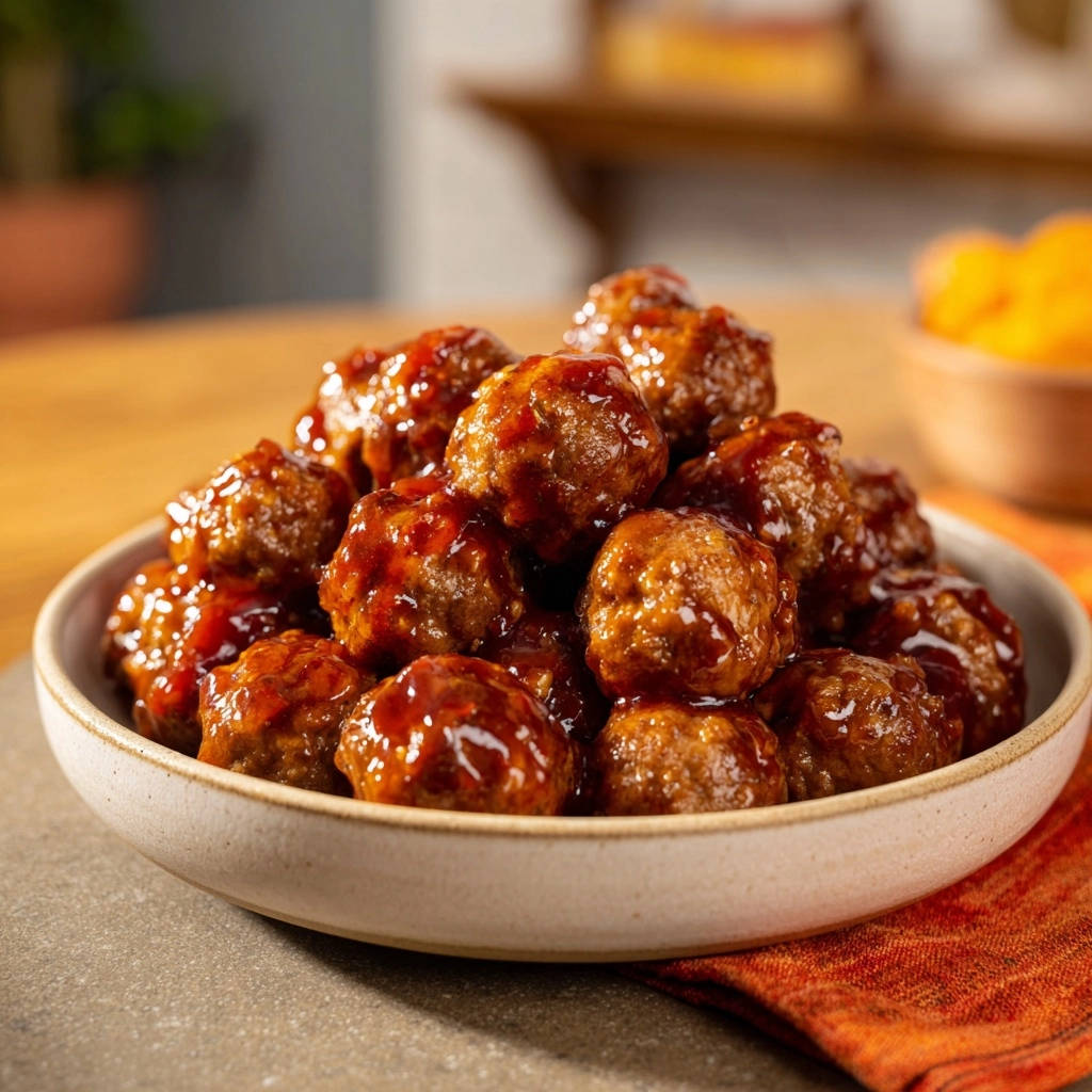 Saftige Glasierte Hackbällchen