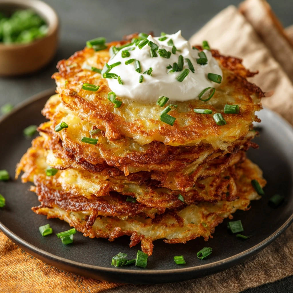 Goldbraune Kartoffelpuffer