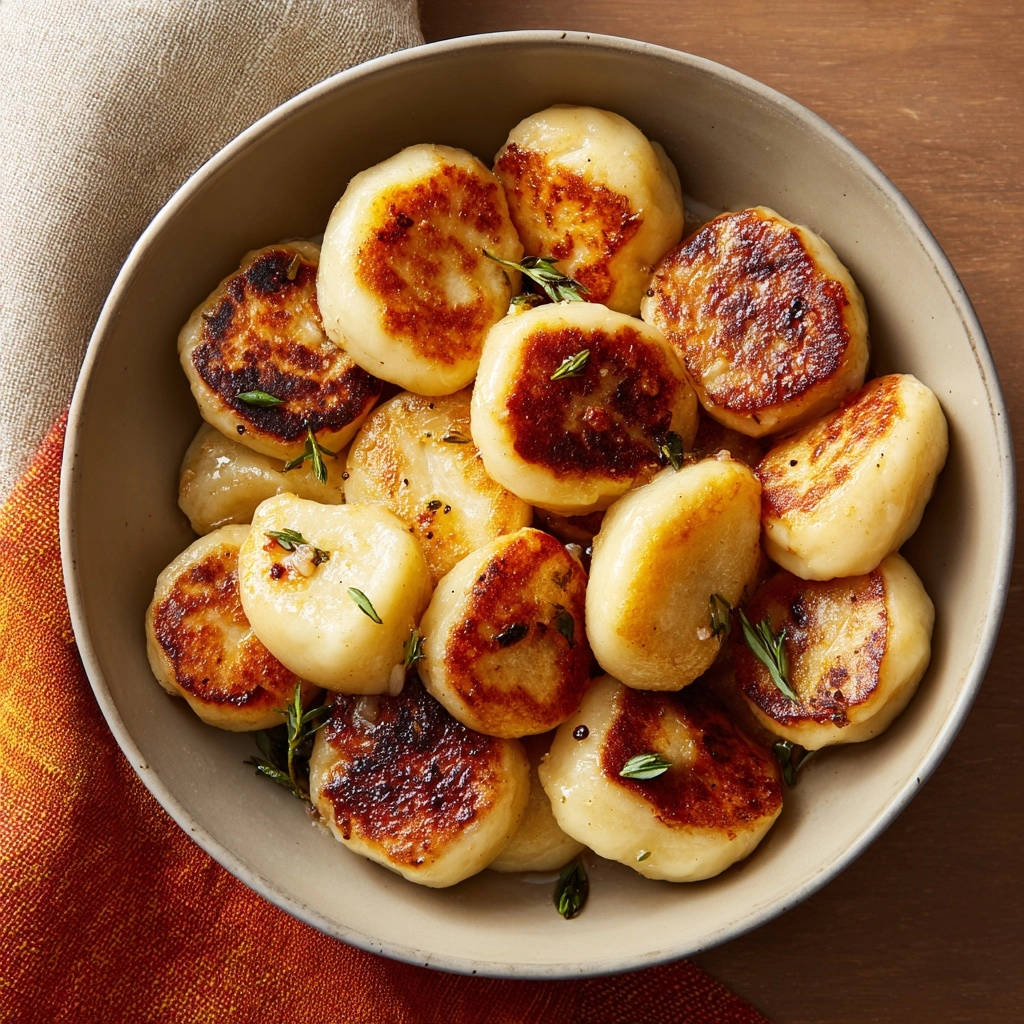 Goldbraune Kartoffelklößchen