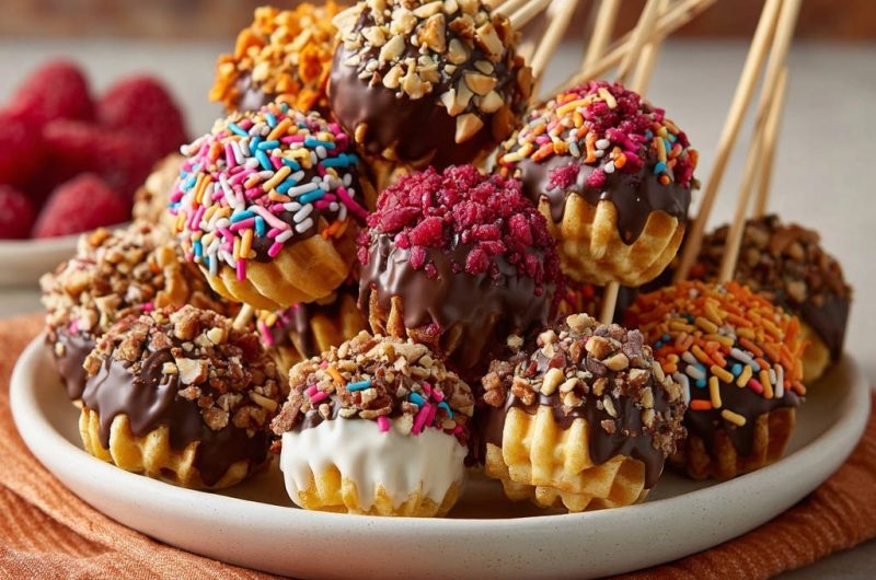 Bunte Waffel-Pops für die Party!