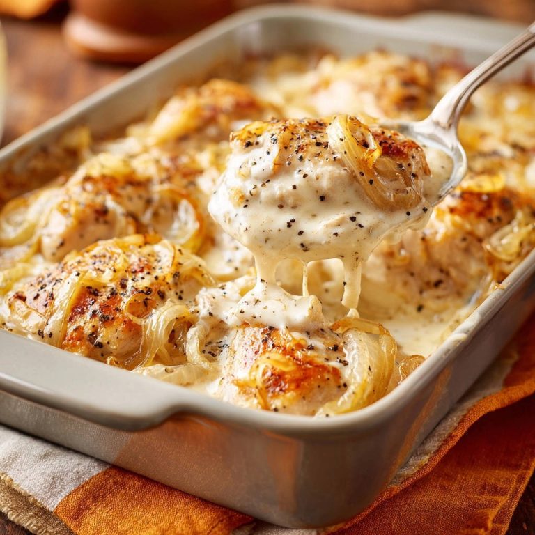 Cremiges Ofenhähnchen mit Zwiebeln: Dein saftiges Familienrezept