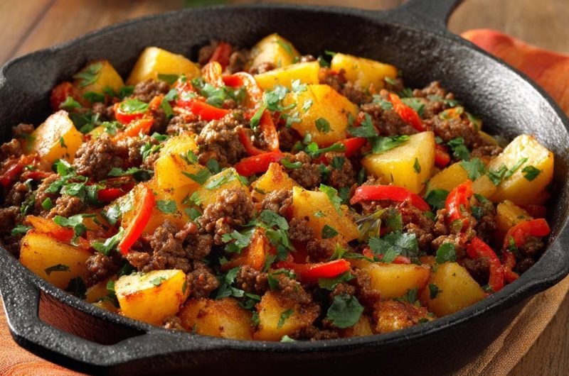 Deftige Hackfleisch-Kartoffel-Pfanne
