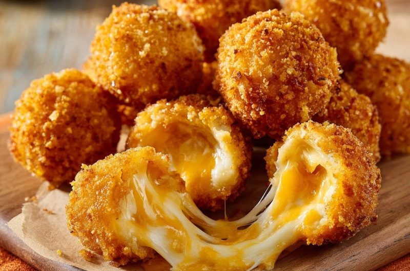 Goldbraune Käsebällchen