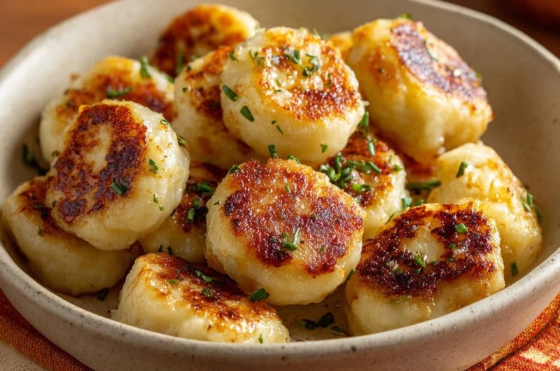 Goldbraune Kartoffelklößchen
