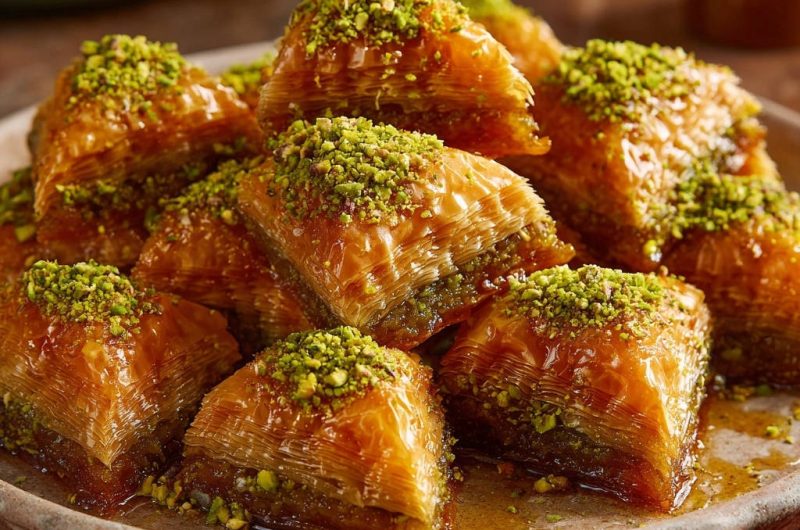 Goldene Pistazien-Baklava