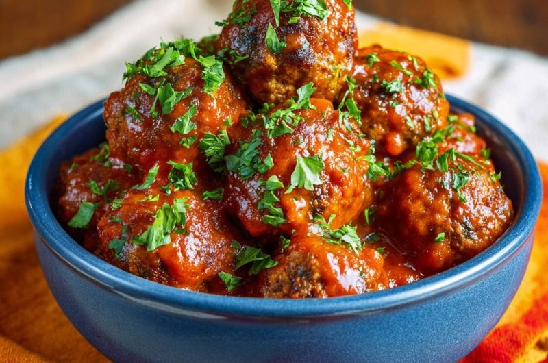 Herzhafte Hackbällchen in Tomatensauce
