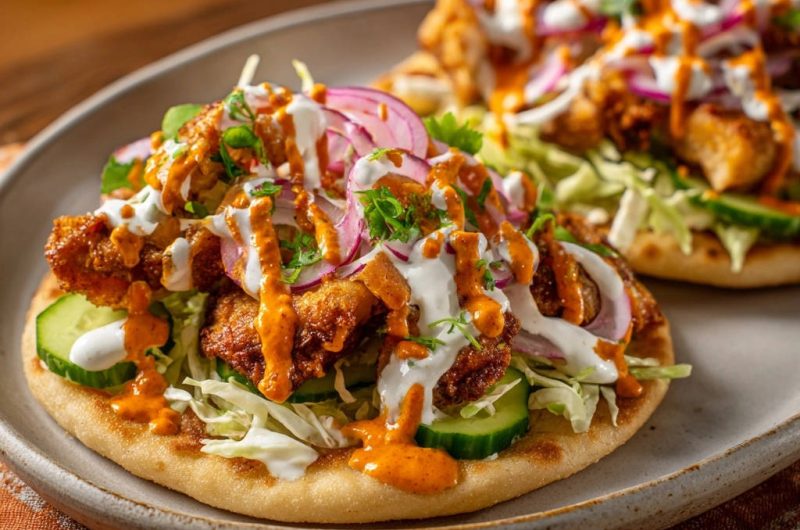 Knusprige Hähnchen-Fladen