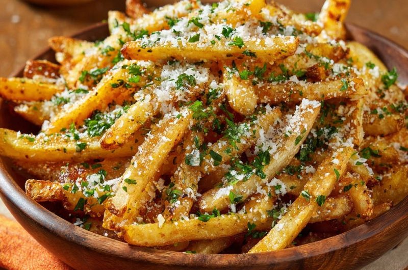 Knusprige Parmesan-Kräuter-Pommes