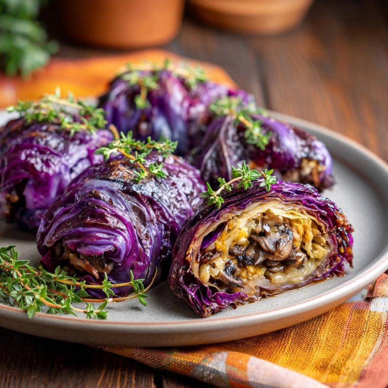 Rote Krautwickel mit Pilzfüllung: Garantiert Zart & Herzhaft Aromatisch