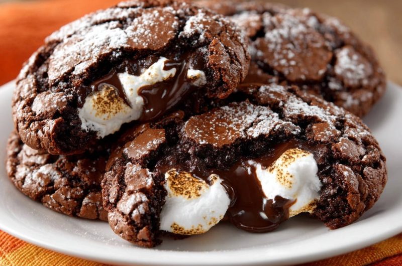 S'mores Crinkle Cookies