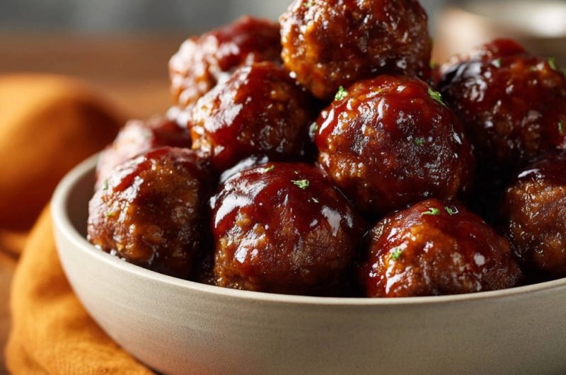 Saftige Glasierte Hackbällchen