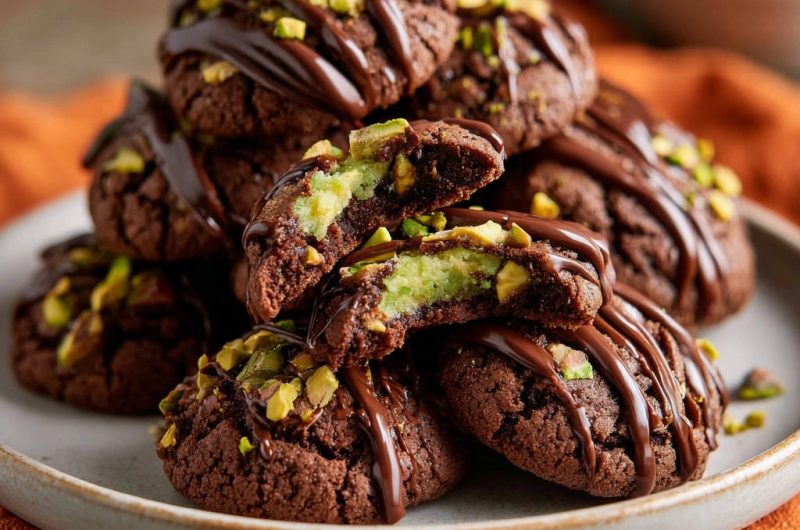 Saftige Schoko-Pistazien-Kekse