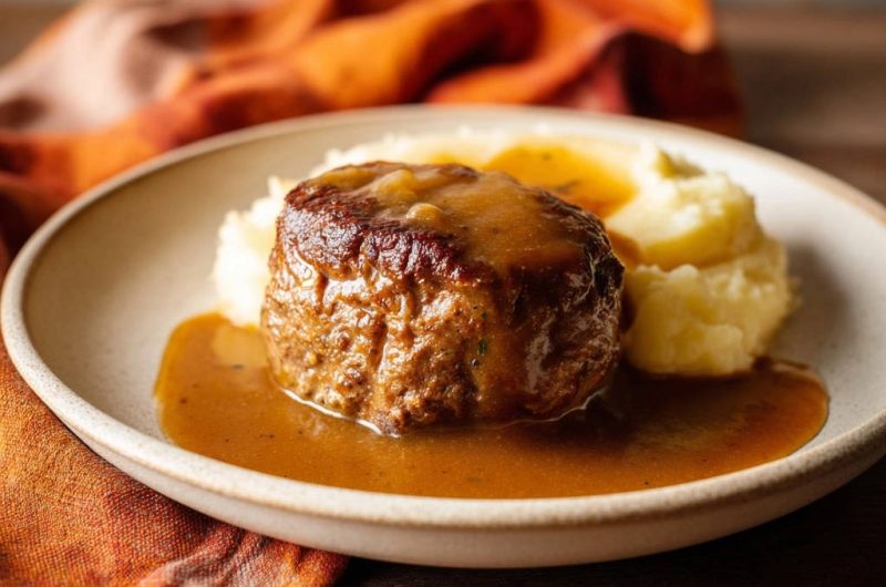 Saftiger Mini-Hackbraten mit Bratensoße