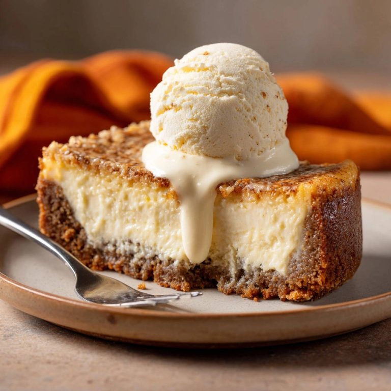 Traumhaft cremiger Käsekuchen mit Vanilleeis: Rissfrei & unwiderstehlich einfach