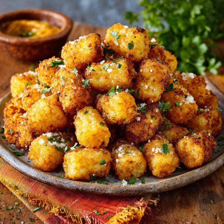 Perfekte Kartoffel-Kroketten, serviert auf einem rustikalen Teller, mit frischen Kräutern garniert und mit knuspriger Kruste.