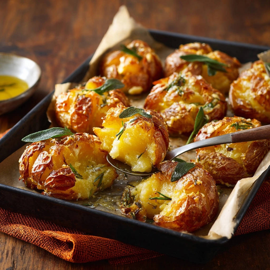 Goldbraune Rosmarin-Thymian-Röstkartoffeln