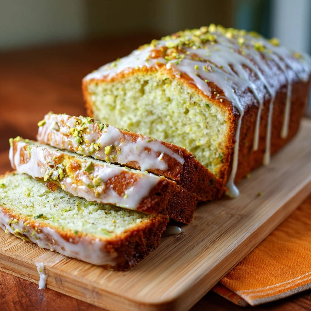 Saftiger Pistazien-Kastenbrot mit Zitronenglasur