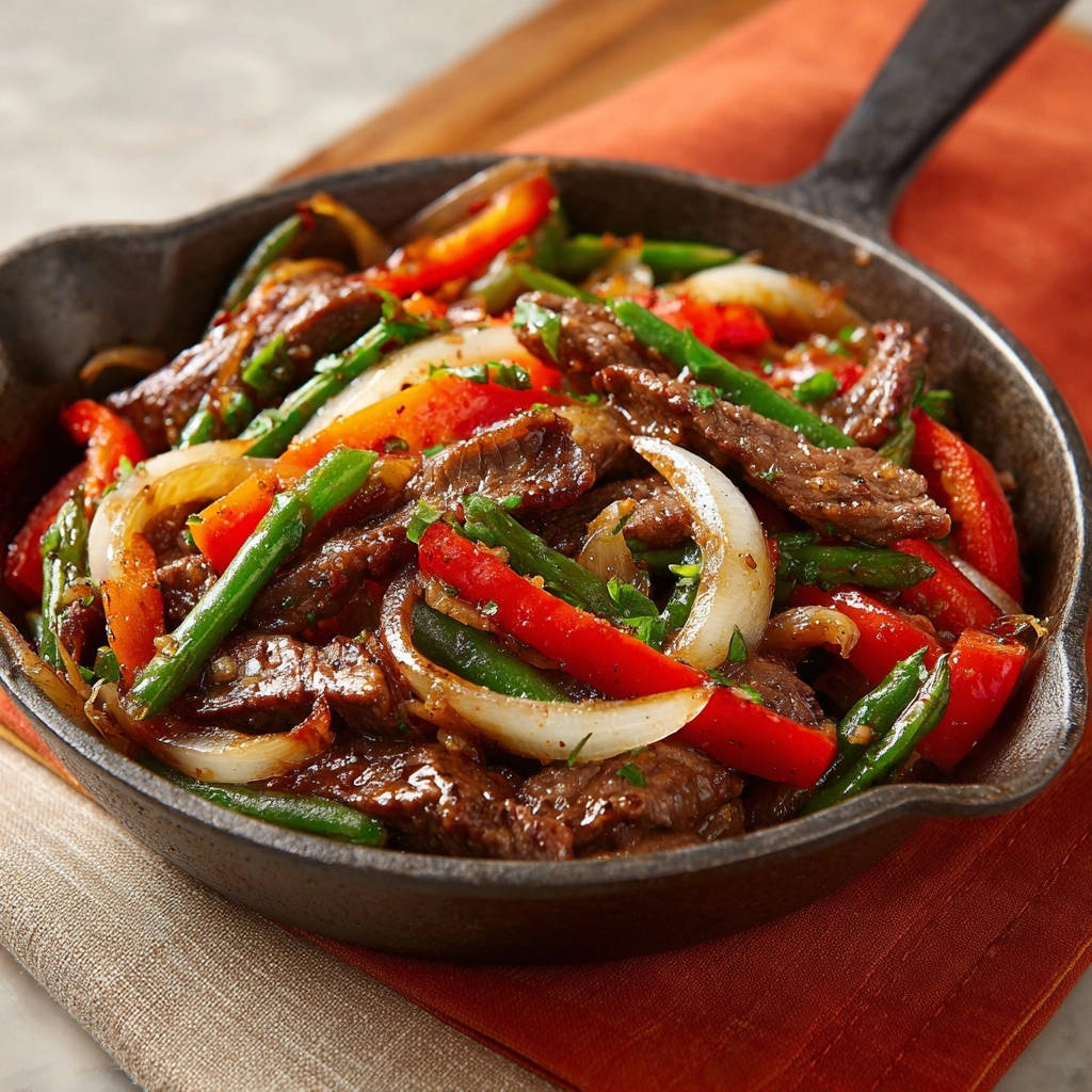 Rindfleisch-Gemüsepfanne