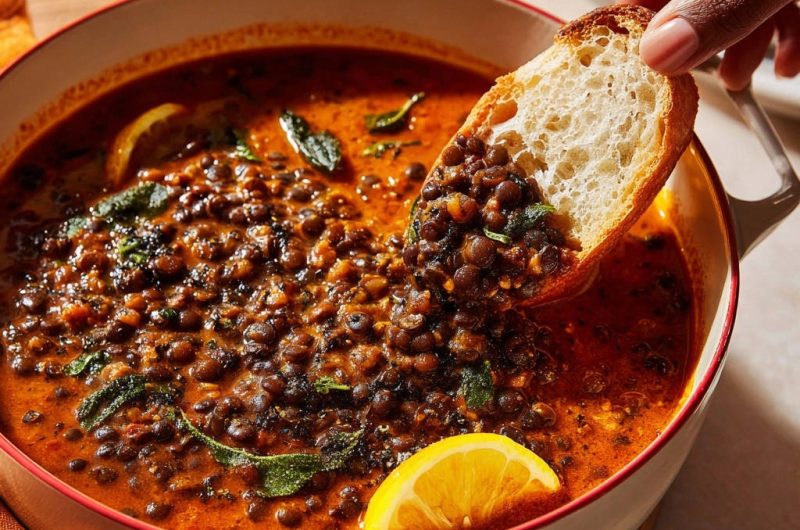 Cremiges Beluga Linsen Ragout