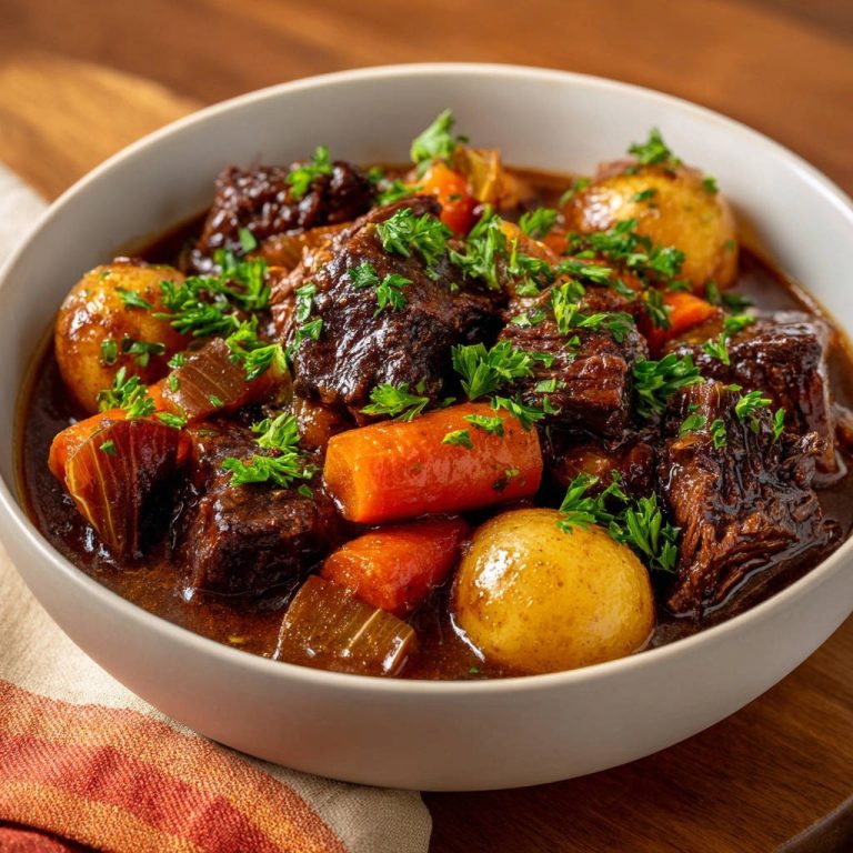 Deftiger Rindereintopf: Zartes Fleisch, das auf der Zunge zergeht