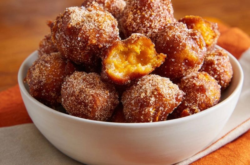 Herbstliche Kürbisbällchen mit Zimtzucker