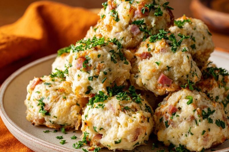 Herzhafte Käse-Schinken-Knödel