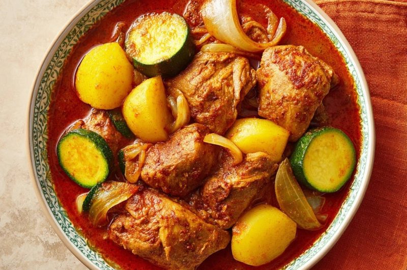 Herzhafter Hähnchen-Gemüse-Eintopf