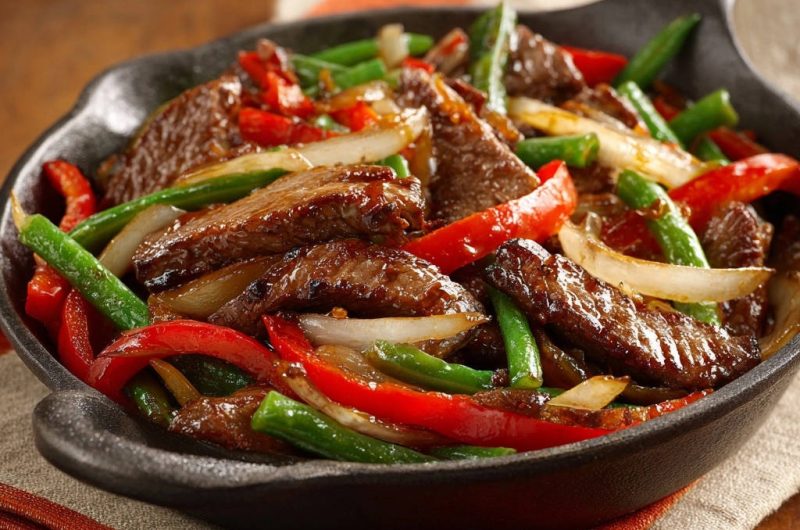 Rindfleisch-Gemüsepfanne