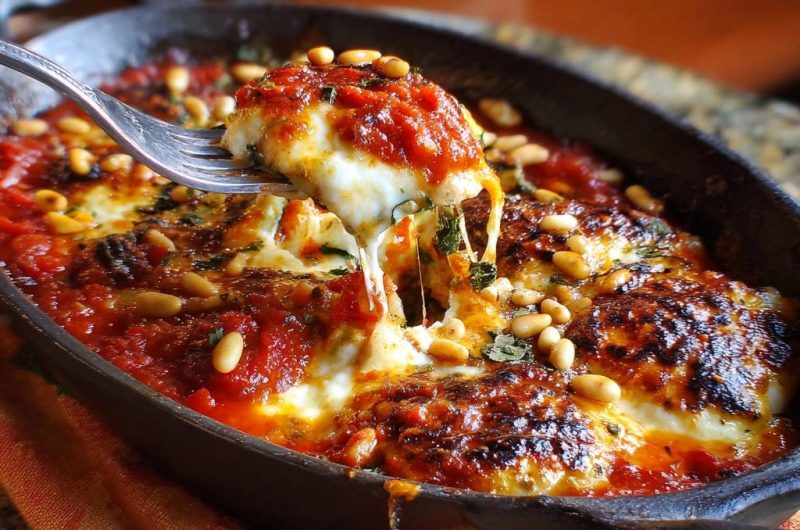 Rustikale Ofen-Käsepfanne