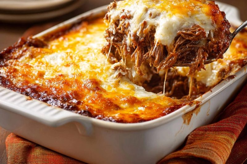Saftiger Rinderauflauf