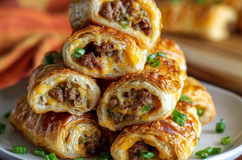 Hackfleisch-Käse-Röllchen