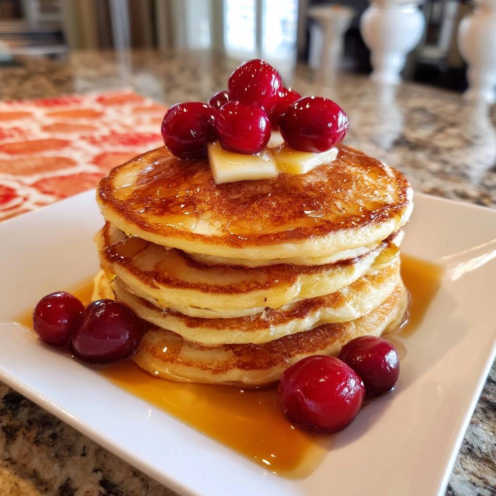Fluffige Cranberry-Pfannkuchen