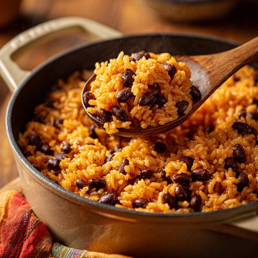 Kubanischer Reis mit Schwarzen Bohnen (Nie wieder matschiger Reis!)