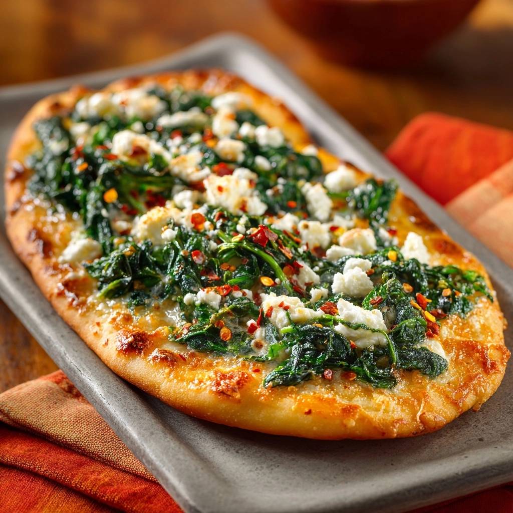 Knuspriger Spinat-Feta-Fladen
