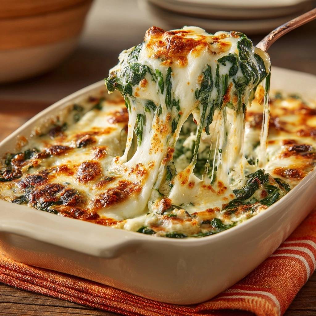 Cremiger Spinat-Käse-Auflauf (Nie wieder wässriger Spinat!)