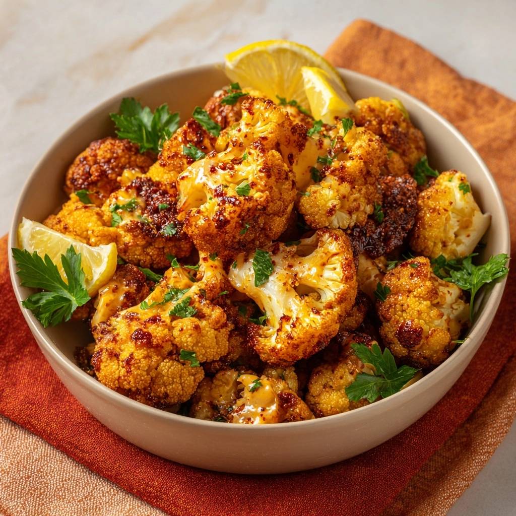 Knuspriger Paprika-Blütenkohl mit Zitrone (Nie wieder matschig!)