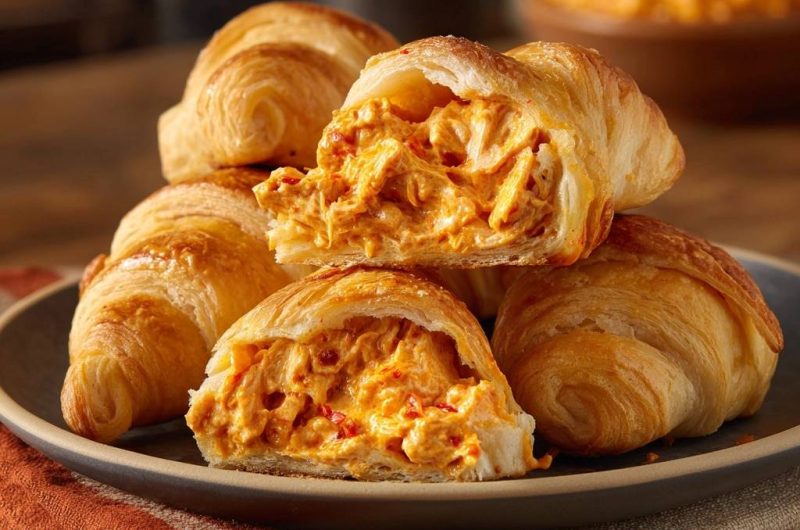 Buffalo-Hähnchen-Croissants (Nie wieder matschige Croissants!)