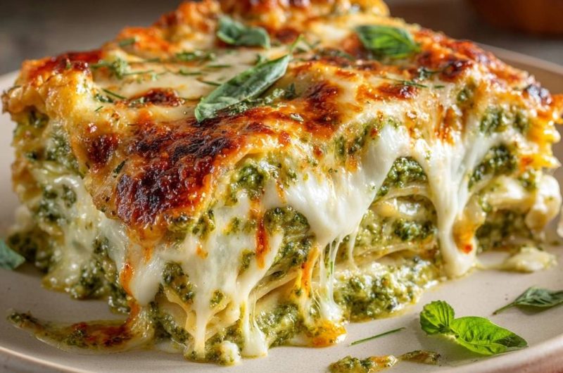 Cremige Spinat-Lasagne