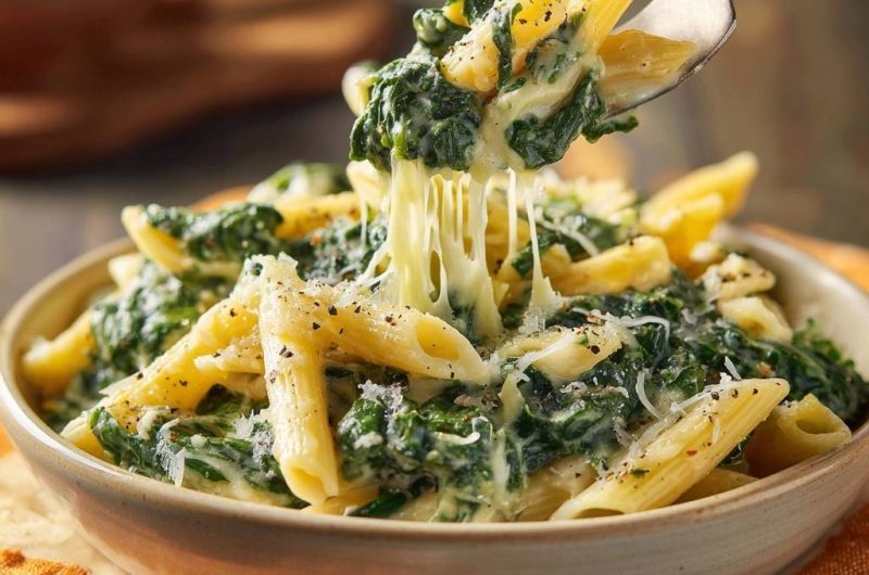 Cremige Spinat-Penne (Keine wässrige Soße mehr)