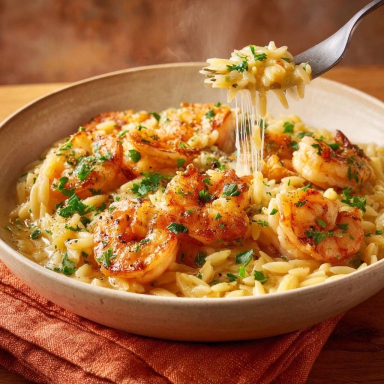 Cremiges Garnelen-Orzo: Nie wieder gummiartige Garnelen!