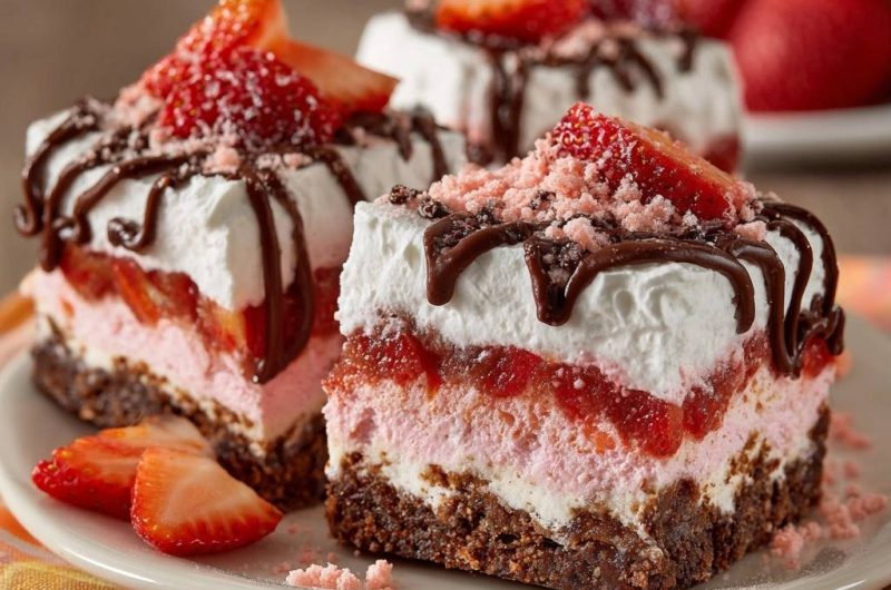 Erdbeer-Schoko-Crunch-Riegel (Keine wässrige Erdbeerschicht mehr)