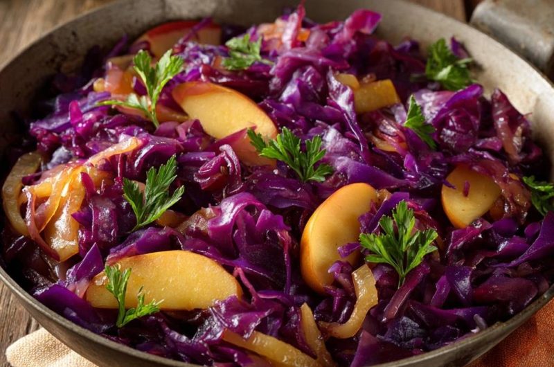 Gebratener Rotkohl mit Äpfeln (Nie wieder wässriger Rotkohl!)
