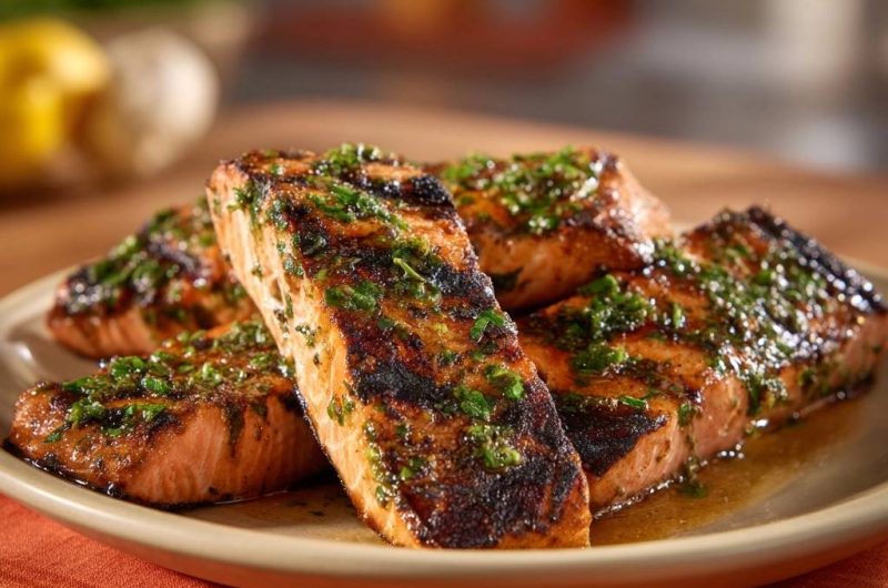 Gegrillter Lachs mit Kräuter-Kruste