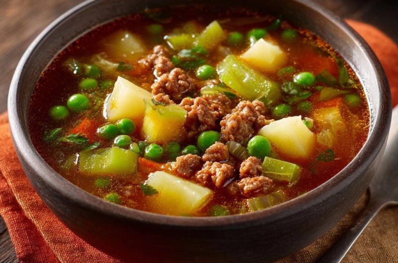 Herzhafte Hackfleisch-Gemüse-Suppe