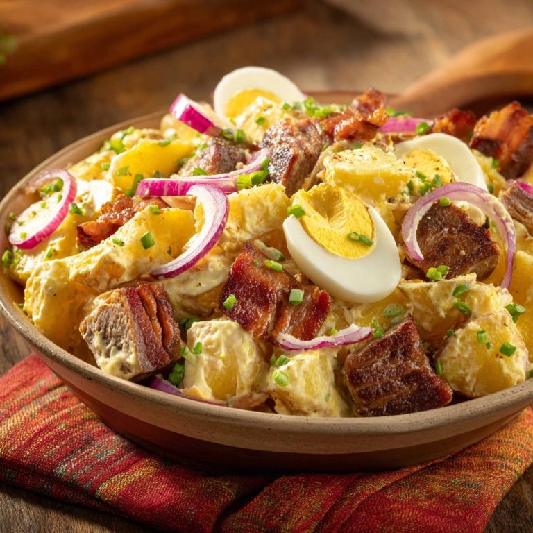 Herzhafter Kartoffelsalat mit Speck und Ei: Der ultimative Knusper-Genuss