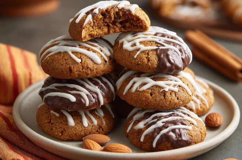 Kürbis-Mandel-Gewürzkekse (Nie wieder matschige Kürbiskekse!)