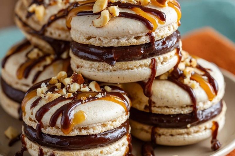 Karamell-Nuss-Macarons (Garantierter perfekter Fuß!)