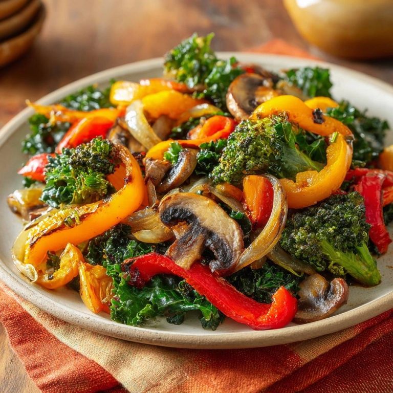 Knackige Grünkohl-Pfanne mit Brokkoli & Paprika